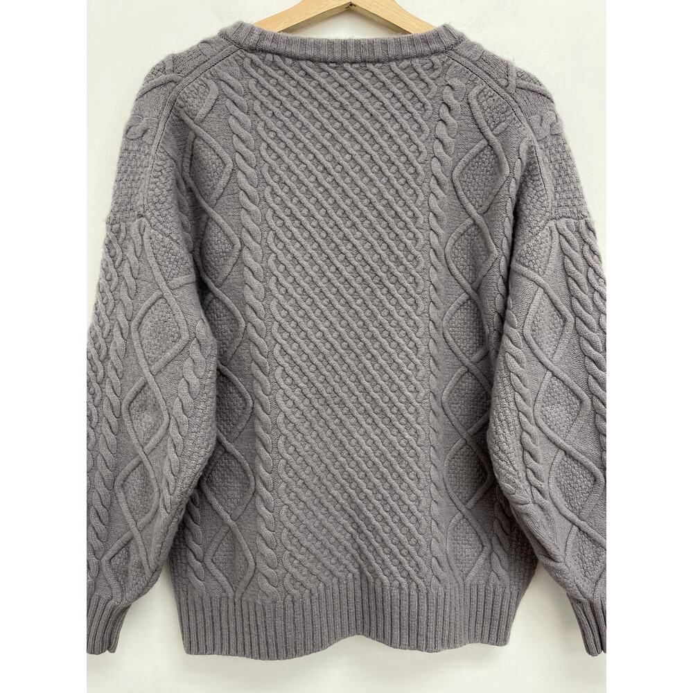 Aritzia Sunday Best Peggy Chunky Cable Knit Merino Wool Oversized Sweater Small - Picture 4 of 8